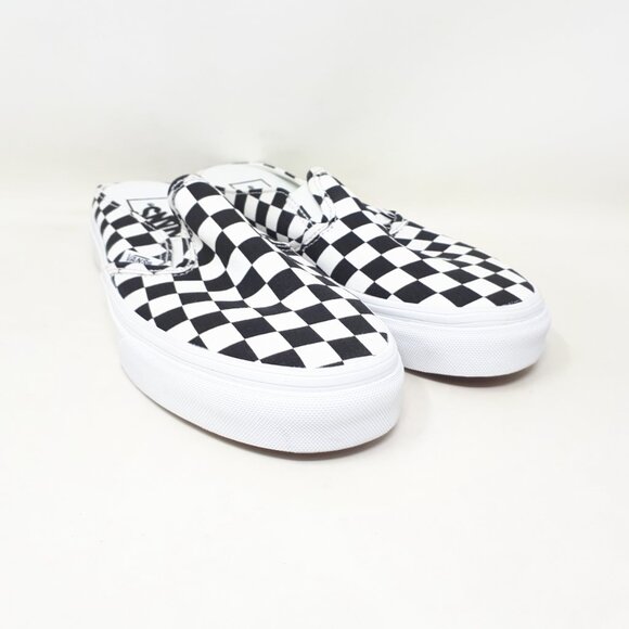 Vans Classic Slip-On Mule Authentic Shoe Sneaker Black White Mens 5.5 / Womens 7 - Picture 4 of 12
